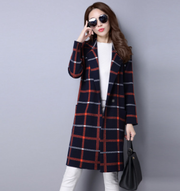 Cardigan de Cuadros Grandes para Otoño e Invierno - Saco Tipo Blazer - Image 10