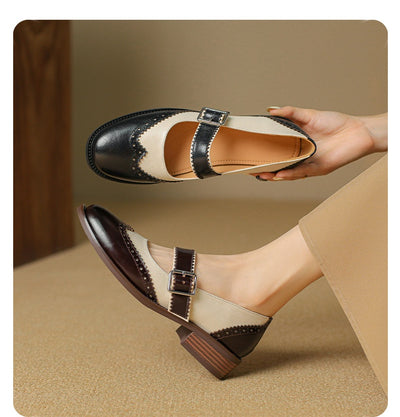 Zapatos de Cuero con Bloques de Color - Diseño Moderno y Versátil - Image 12