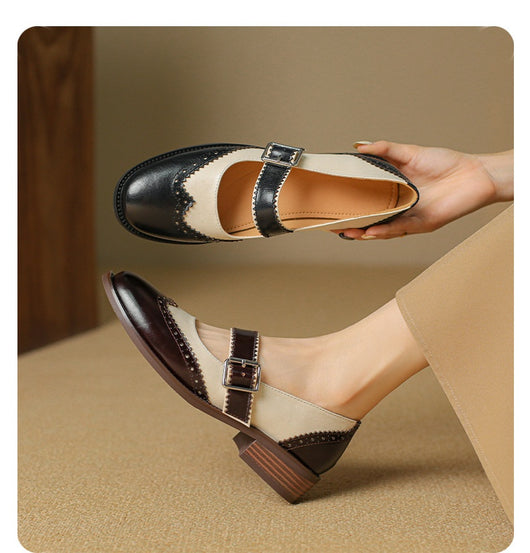 Zapatos de Cuero con Bloques de Color - Diseño Moderno y Versátil - Image 12