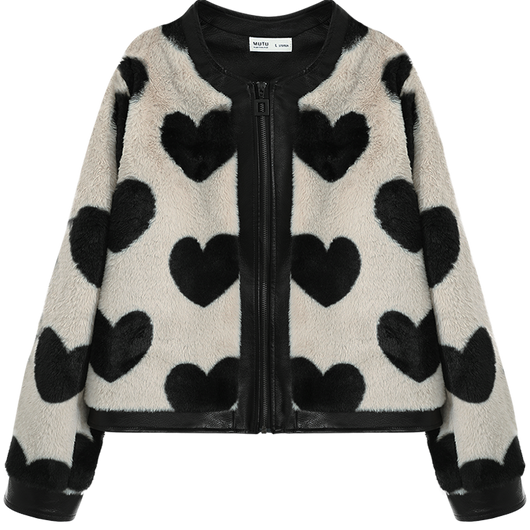 Chaqueta Acolchada con Diseño de Corazón y Forro de Lana para Mujer - Image 7