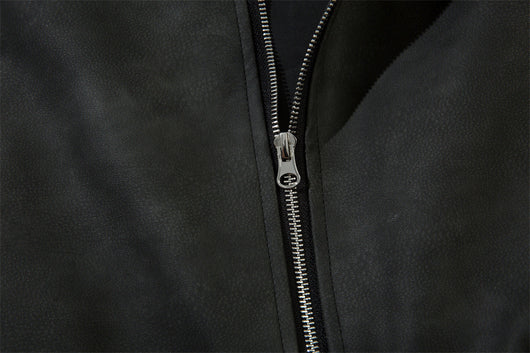Chaqueta de Cuero PU Suelta con Bordado de Estrella Cruzada - Image 18