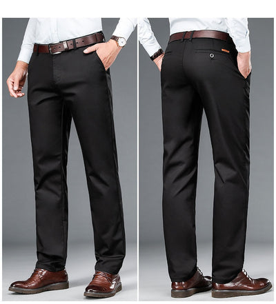 Pantalones de Vestir Hombre Corte Recto Ajuste Suelto con Elastano - Image 25