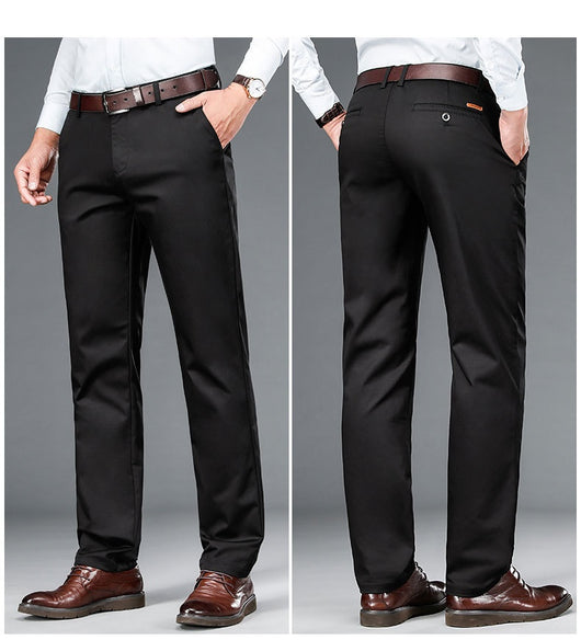 Pantalones de Vestir Hombre Corte Recto Ajuste Suelto con Elastano - Image 25