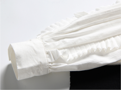 Conjunto de Dos Piezas: Chaleco de Encaje y Vestido Camisero Blanco - Image 12