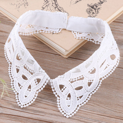 Cuello Falso Retro de Algodón con Encaje Desmontable para Mujer - Image 58