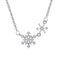 S925 Sterling Plateado Snowflake Micro Setting Pendant Necklace Plateado