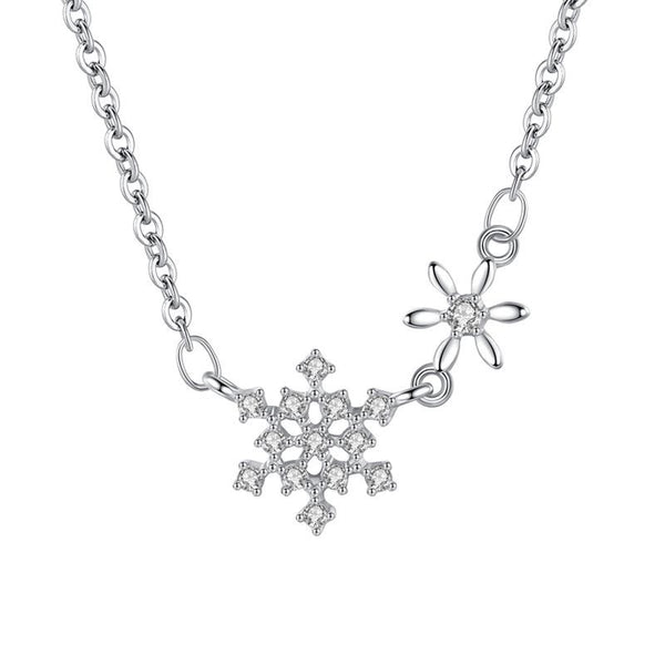 Collar Colgante de Plata Esterlina 925 con Diseño de Copo de Nieve - Image 5