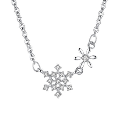 Collar Colgante de Plata Esterlina 925 con Diseño de Copo de Nieve - Image 5