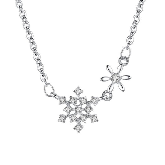 Collar Colgante de Plata Esterlina 925 con Diseño de Copo de Nieve - Image 5