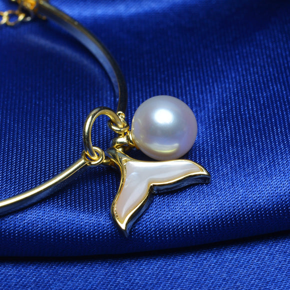 Conjunto de Pulsera y Dije en Plata 925 con Perlas de Agua Dulce