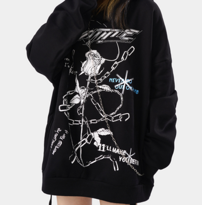 Sudadera Estampada Oversize Cómoda y Desenfadada - Image 5