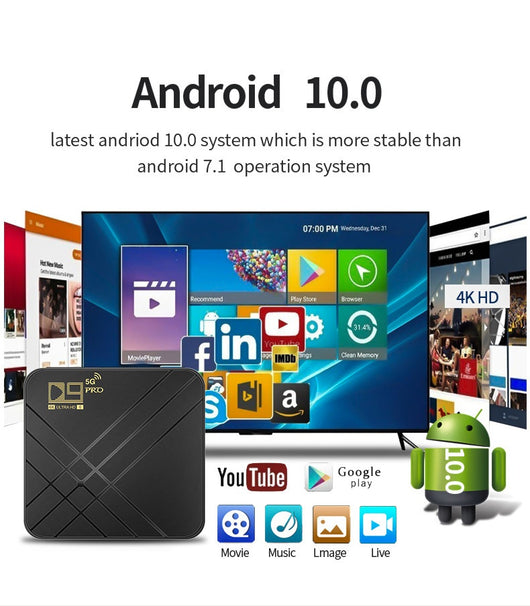 Caja Android TV 4K Ultra HD - Reproductor Inteligente con WiFi de Doble Banda - Image 8