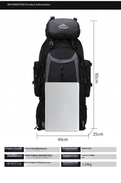 Mochila de Senderismo 90L XIYAHU - Resistente al Agua para Trekking y Acampada - Image 11