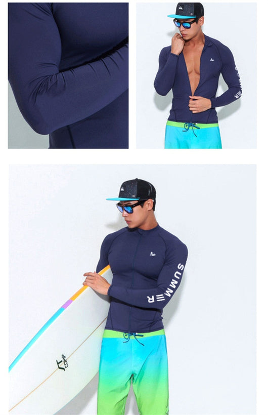 Traje de Baño Manga Larga con Protección Solar para Hombre - Image 22