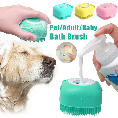 Guantes de Masaje y Baño para Perros con Dispensador de Champú