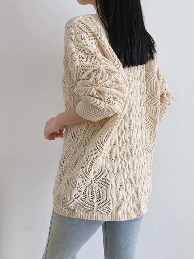 Suéter Calado Otoño Suelto para Mujer Casual - Image 3