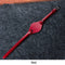 Vermelho Fivela Prateada 8 mm