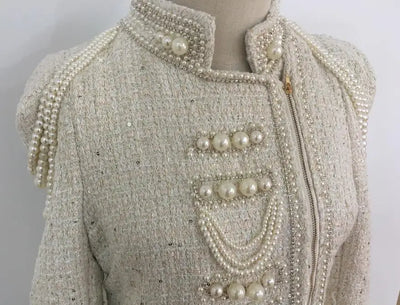 Chaqueta de Lentejuelas Perladas con Borlas y Cuentas para Mujer - Image 19