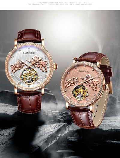 Reloj Mecánico de Lujo con Diamantes Incrustados Resistente al Agua - Image 7