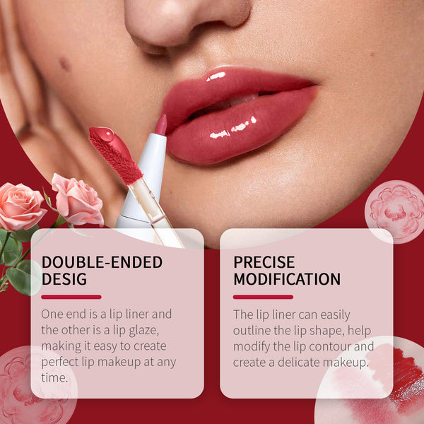 Delineador y Brillo Labial 2 en 1 - Doble Punta