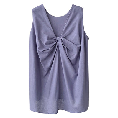 Blusa Suelta sin Mangas Largo Medio - Image 6