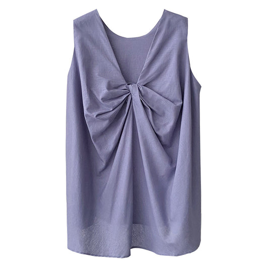 Blusa Suelta sin Mangas Largo Medio - Image 6