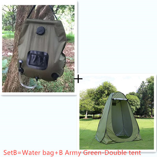 Carpa Camping Portátil 2 en 1 con Ducha y Inodoro - Protección UV para Playa y Viajes - Image 19