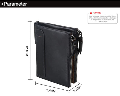 Cartera Corta para Hombre en Cuero Anti-Robo con Protección RFID - Image 3