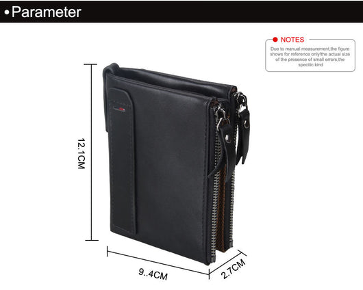 Cartera Corta para Hombre en Cuero Anti-Robo con Protección RFID - Image 3