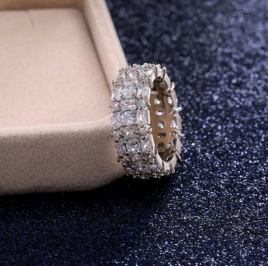 Anillo de Circonia Cúbica Lujo para Parejas - Joyería Brillante - Image 7