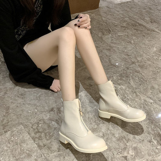 Botines de Tacón Alto con Cierre Frontal Estilo Británico - Image 11