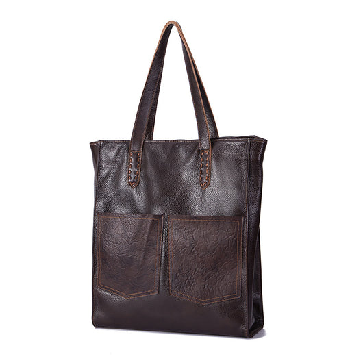 Bolso de Cuero Genuino Textura Lichi - Bolsa de Hombro Elegante - Image 4