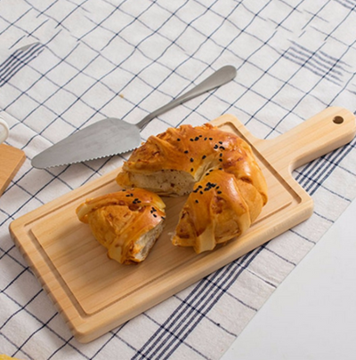 Tablas de Corte de Madera Natural con Asa - 2 Tamaños para Cocina y Panadería