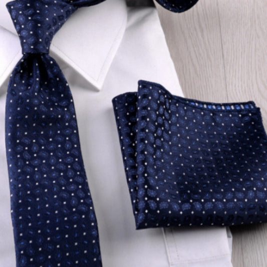 Combo Corbata y Pañuelo de Bolsillo para Hombre Profesional