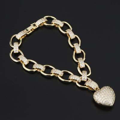 Conjunto de Collar y Pulsera Corazón con Micro Incrustaciones - Image 7