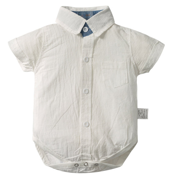Traje Gentleman para Bebé - Conjunto Romper con Babero
