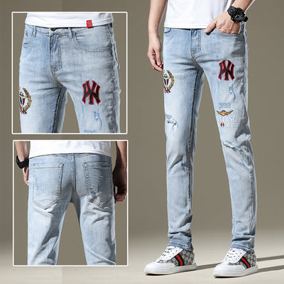 Jeans Slim Fit Rotos con Bordados Premium - Image 15