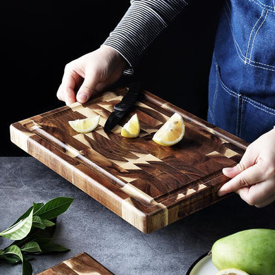 Tabla de Corte en Madera Maciza de Parqué para Cocina - Image 8