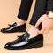 Sapatos Masculinos de Couro com Salto Baixo - Coleção Executiva
