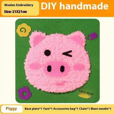 Kit de Bordado Infantil con Animales de Dibujos Animados - Juguete Educativo DIY para Jardín - Image 7