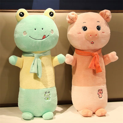 Almohada Peluche Largo Cerdo y Conejo Adorable - Image 12