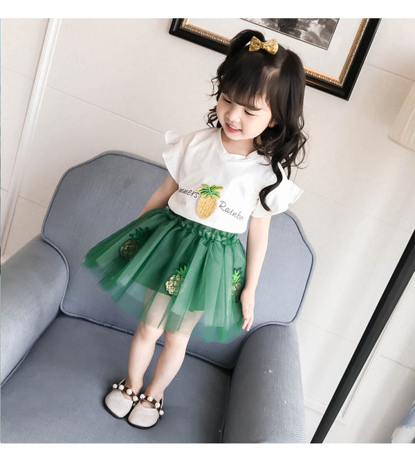 Conjunto Infantil de Dos Piezas Estampado Piña