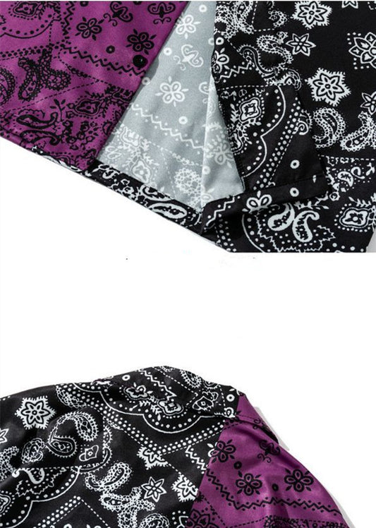 Cardigan de Playa Estampado Flor de Cajú Manga Corta para Hombre - Image 2