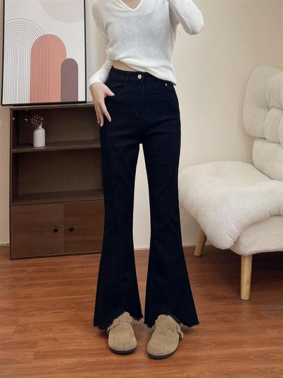 Jeans Plus Size para Mujer con Detalles de Corte y Borlas - Image 10