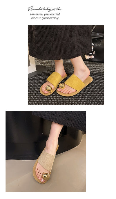Sandalias Planas Tipo Francés con Punta Abierta para Mujer - Image 12