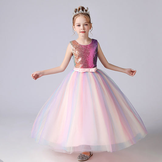 Vestido Largo de Niña para Presentaciones y Eventos Especiales