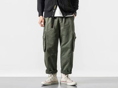 Pantalones Casuales Recortados de Pierna Recta para Hombre - Image 7