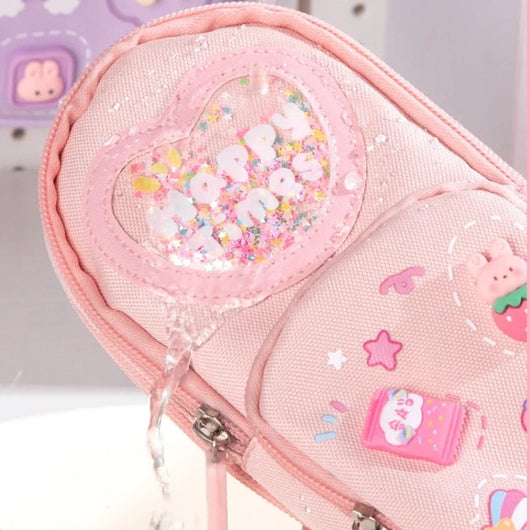 Bolsa de Lona para Lápices Grande con Tres Lindos Personajes Animados - Image 11
