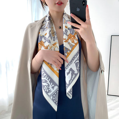 Pañuelo de Seda Twill Grande 90cm para Mujer - Image 32