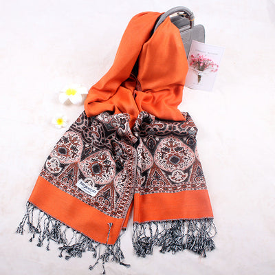 Bufanda Fresca Jacquard Floral con Tecnología Refrigerante - Image 15